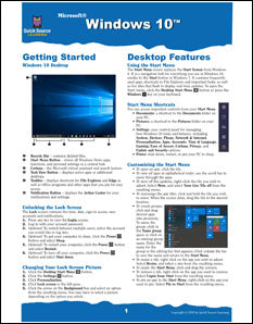 Windows 10 Quick Source Guide