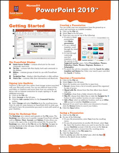 PowerPoint 2019 Quick Source Guide