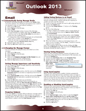 Outlook 2013 Advanced Quick Source Guide PDF