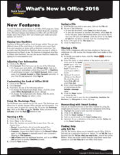 What's New in Office 2016 Quick Source Guide PDF