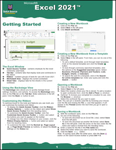 Excel 2021 Quick Source Guide PDF